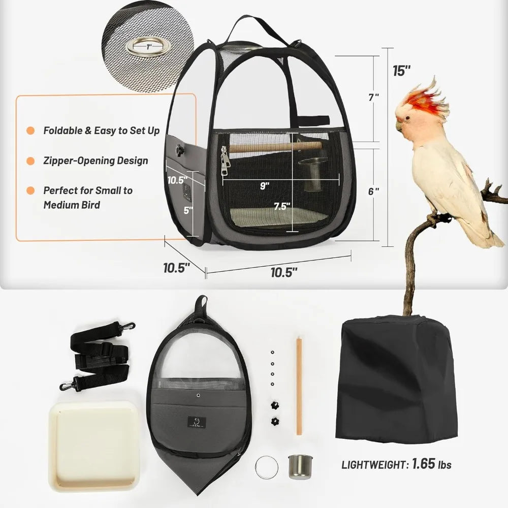 Pet Bird Carrier for Travel Bird Travel Cage Bag Birdcage Hom