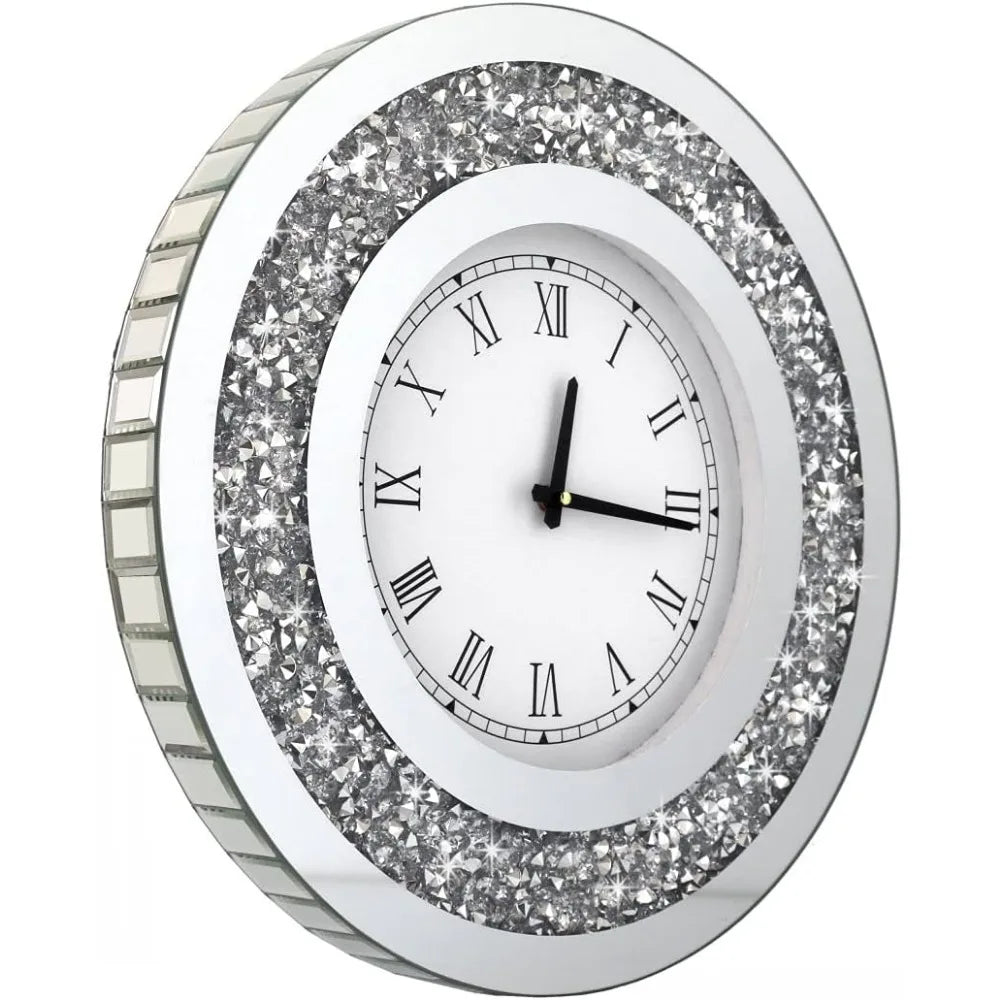 Diamond Mirror Large Wall Clock for Wall Decoration