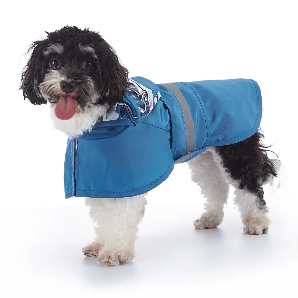 Fashionable Reflective Cute Animal Raincoat for Big Dogs