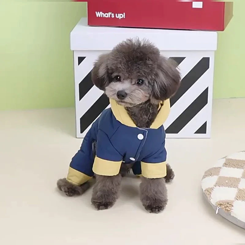 Thicken Warm Dog Jumpsuit Winter Dogs Clothes Windproof Puppy Overalls Poodle Jacket Pet Apparel