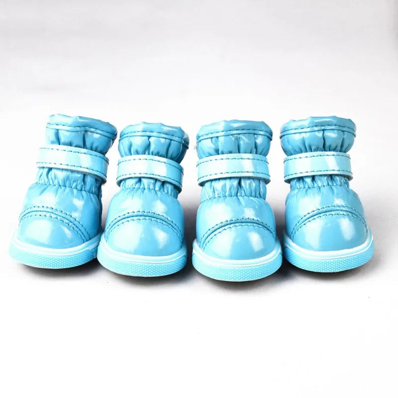 Warm Winter Fleece Puppy Pet Shoes Waterproof Dog Snow Boots Chihuahua Yorkie Boot