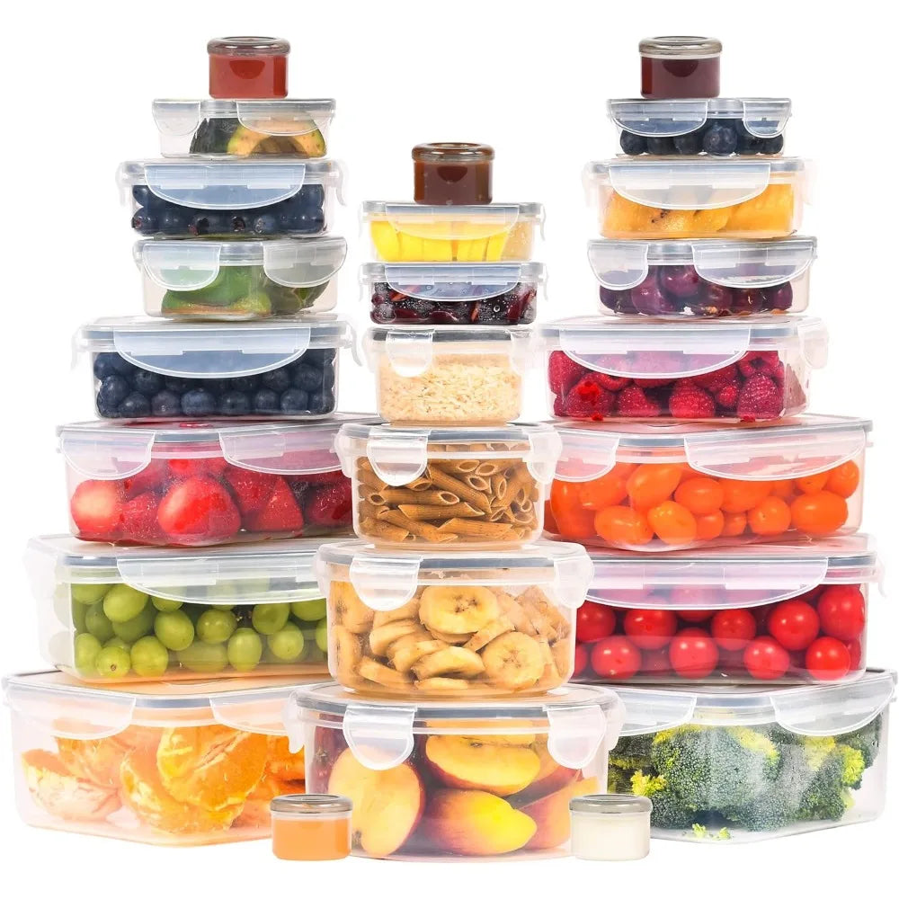 50 Pcs Large Food Storage Containers with Lids Airtight