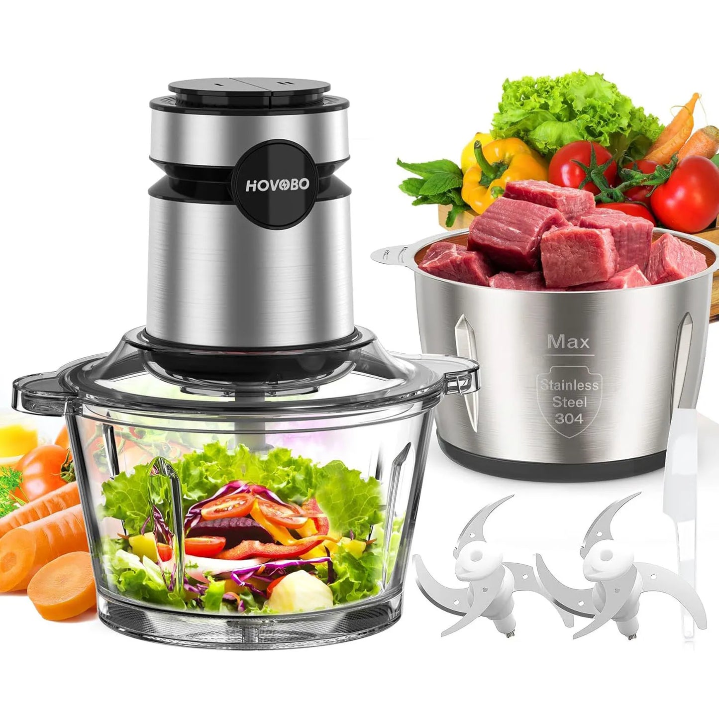 500W Electric Food Processor 2L Meat Grinder Mincer kitchen Blender Food Processor Slicer Vegetable Food Chopper
