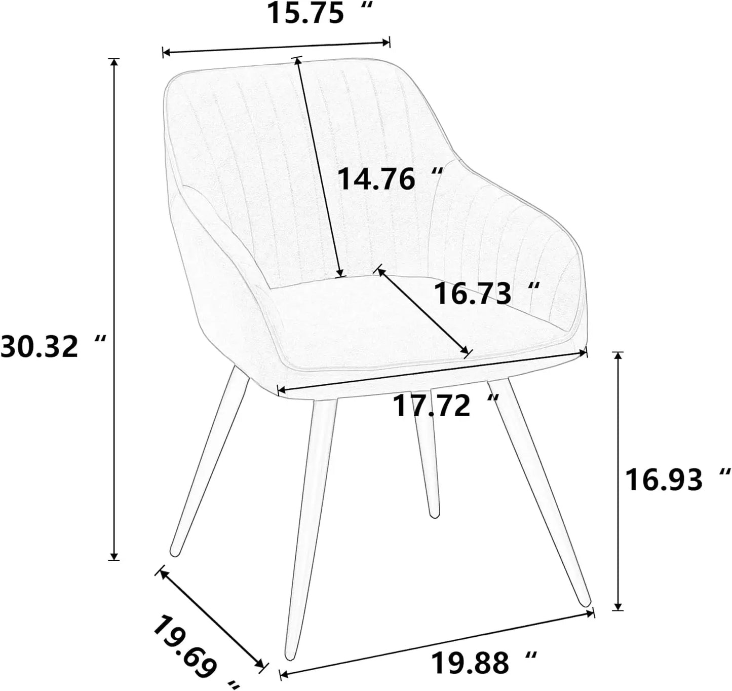 Faux Leather Accent Armchairs for Living Room Leisure