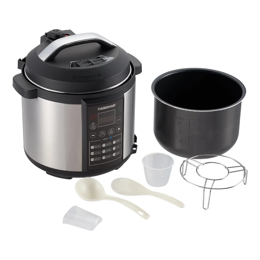 Programmable Digital Pressure Cooker, 6 Quart Rice Cooker