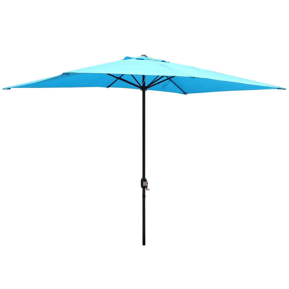 Crank Rectangular Patio Sun Umbrella