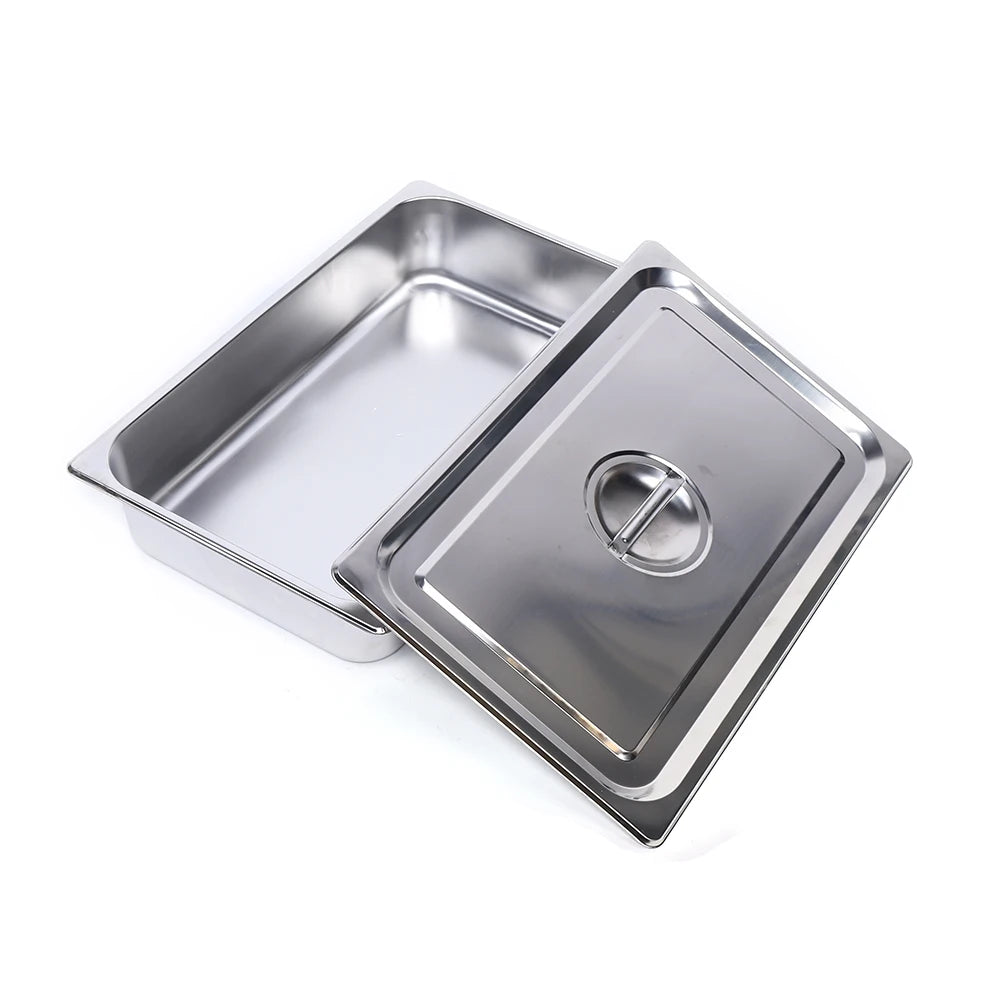 4Pcs Buffet Table Pans Tray Stainless Steel Food Container for Party BBQ Baking