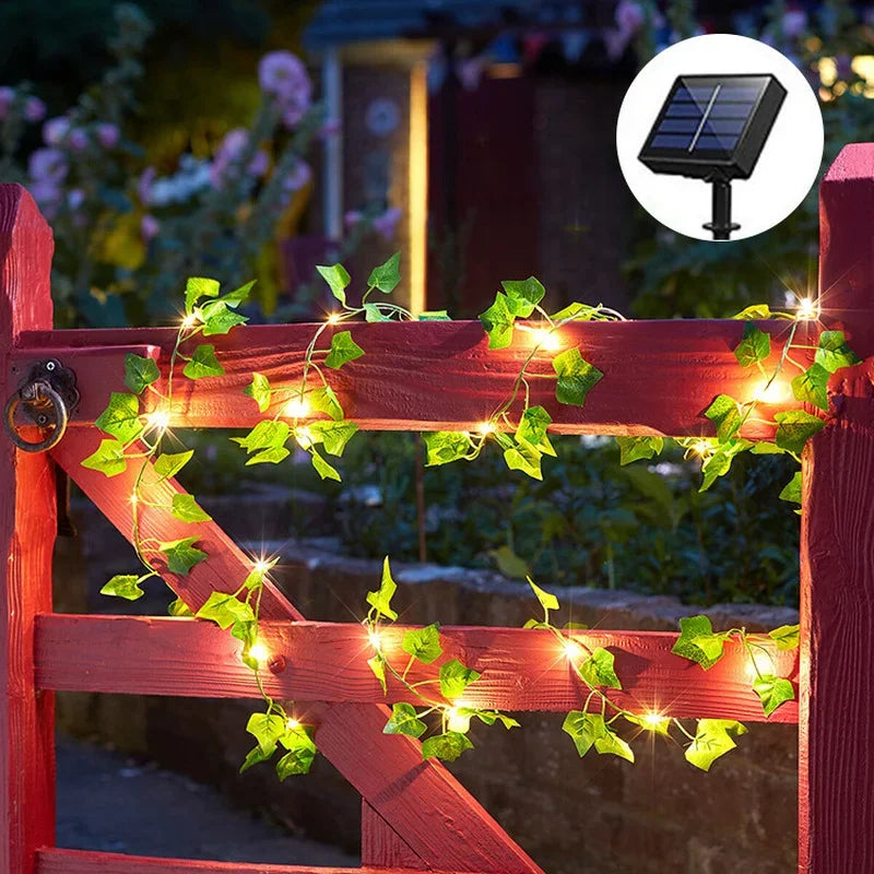 Fairy Lights LED Solar Lights Maple Leaf Waterproof Outdoor Garland Solar Lamp for Garden Decoration