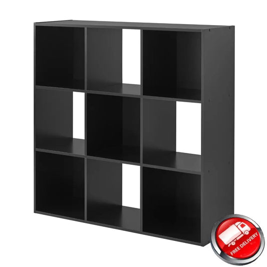 9-Cube Storage Organizer Black book shelves cube