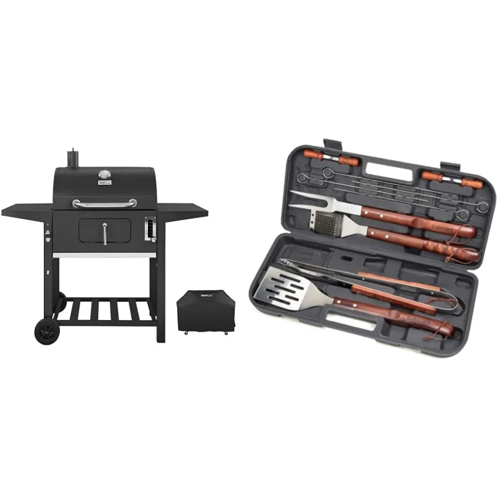 24 Inch Charcoal Grill BBQ Outdoor Picnic Cooking Tools