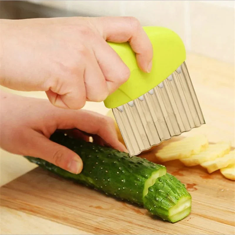 Corrugated Wavy Knife French Fries Potato Cutter Kitchen Tools