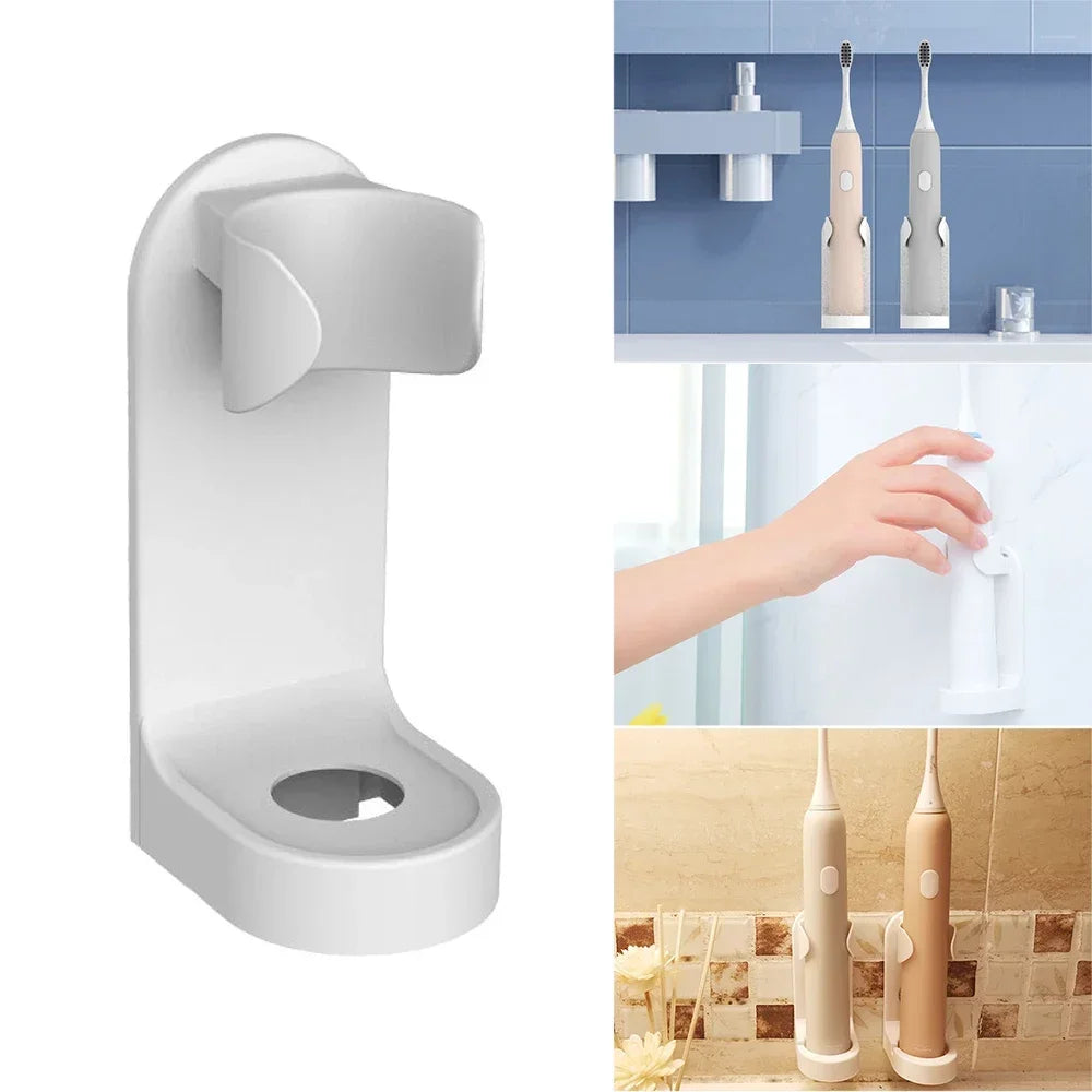 Electric Toothbrush Wall-Mounted Holder Space Saving Bathroom Accessories