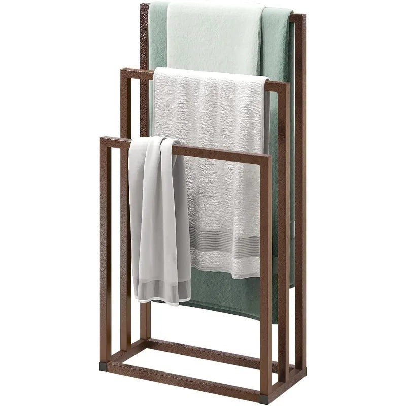 Black Metal Towel Holder for Bathroom Accessories Organizer