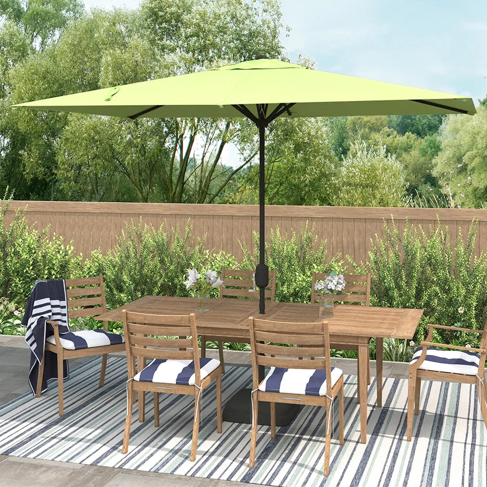 Crank Rectangular Patio Sun Umbrella