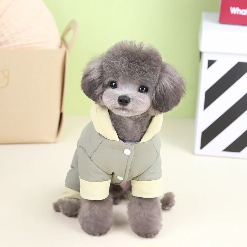 Thicken Warm Dog Jumpsuit Winter Dogs Clothes Windproof Puppy Overalls Poodle Jacket Pet Apparel