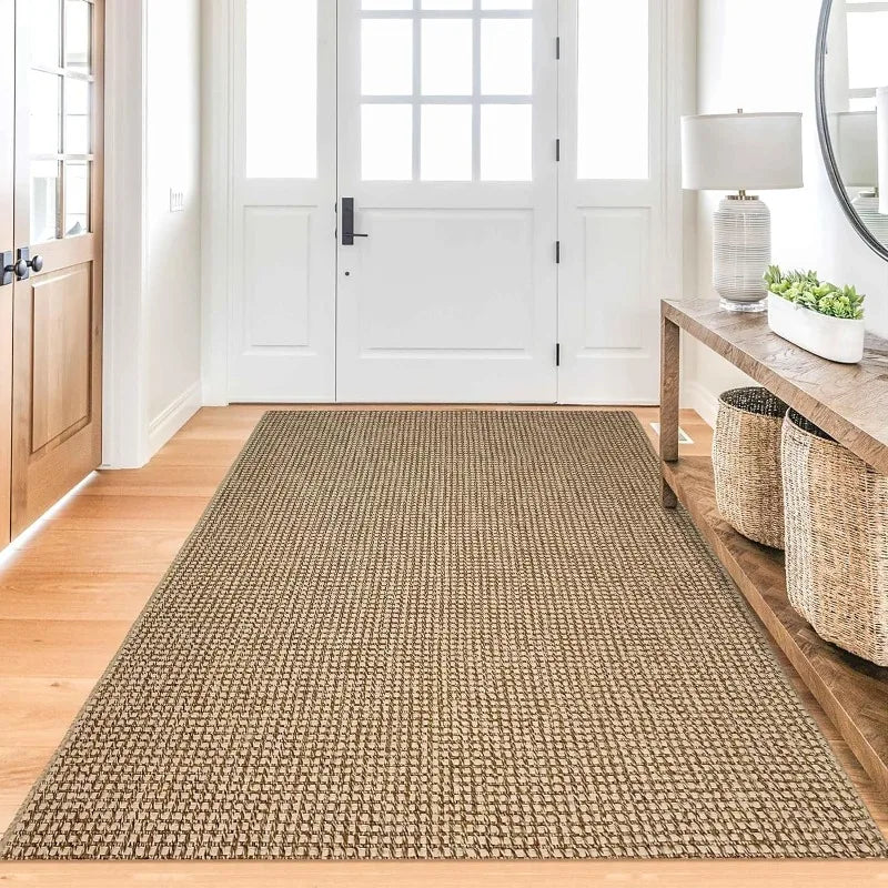 Washable Area Rugs Natural Rubber Backed Rugs Braided Cotton Floor Carpet