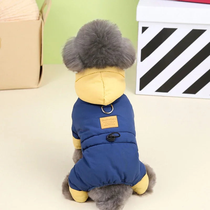 Thicken Warm Dog Jumpsuit Winter Dogs Clothes Windproof Puppy Overalls Poodle Jacket Pet Apparel