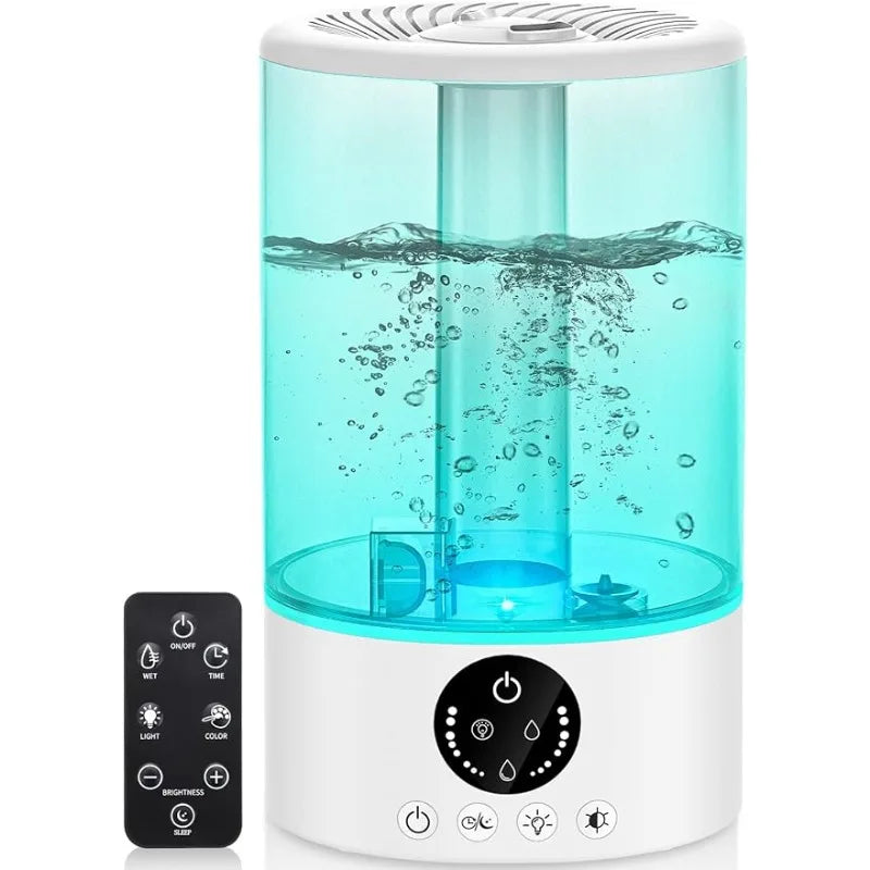 Humidifier with Remote Control,6 Dimmer Adjustable Mist Levels, Timer, Auto Shut-Off