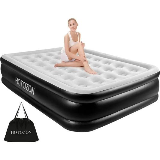 Queen Air Mattress with Built-in Pump Luxury Elevated and Inflatable