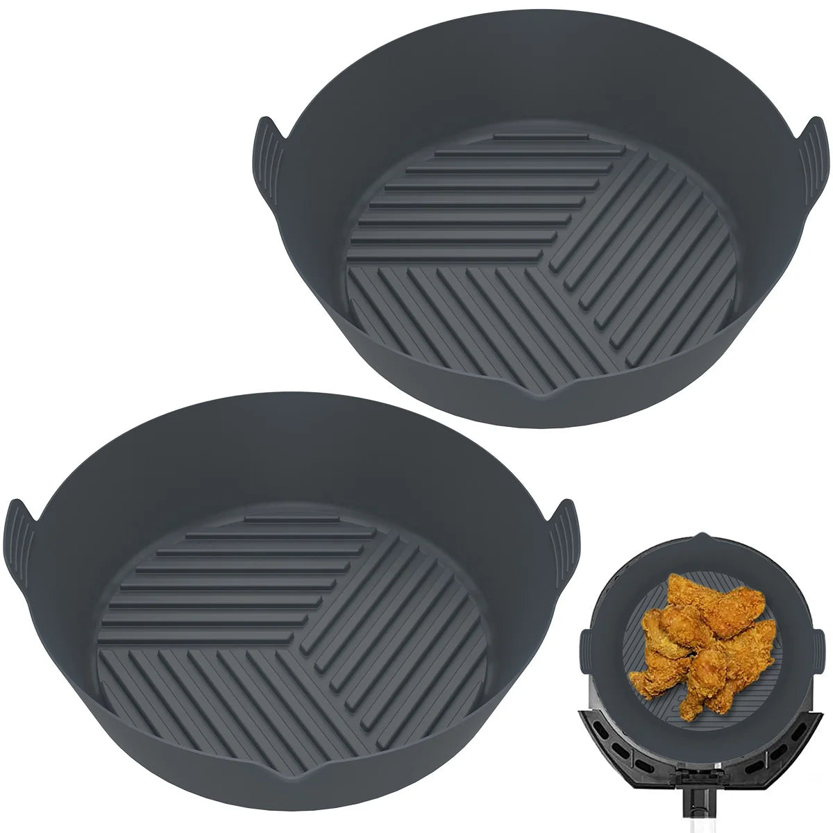 Air Fryer Silicone Baking Pan Liners Reusable