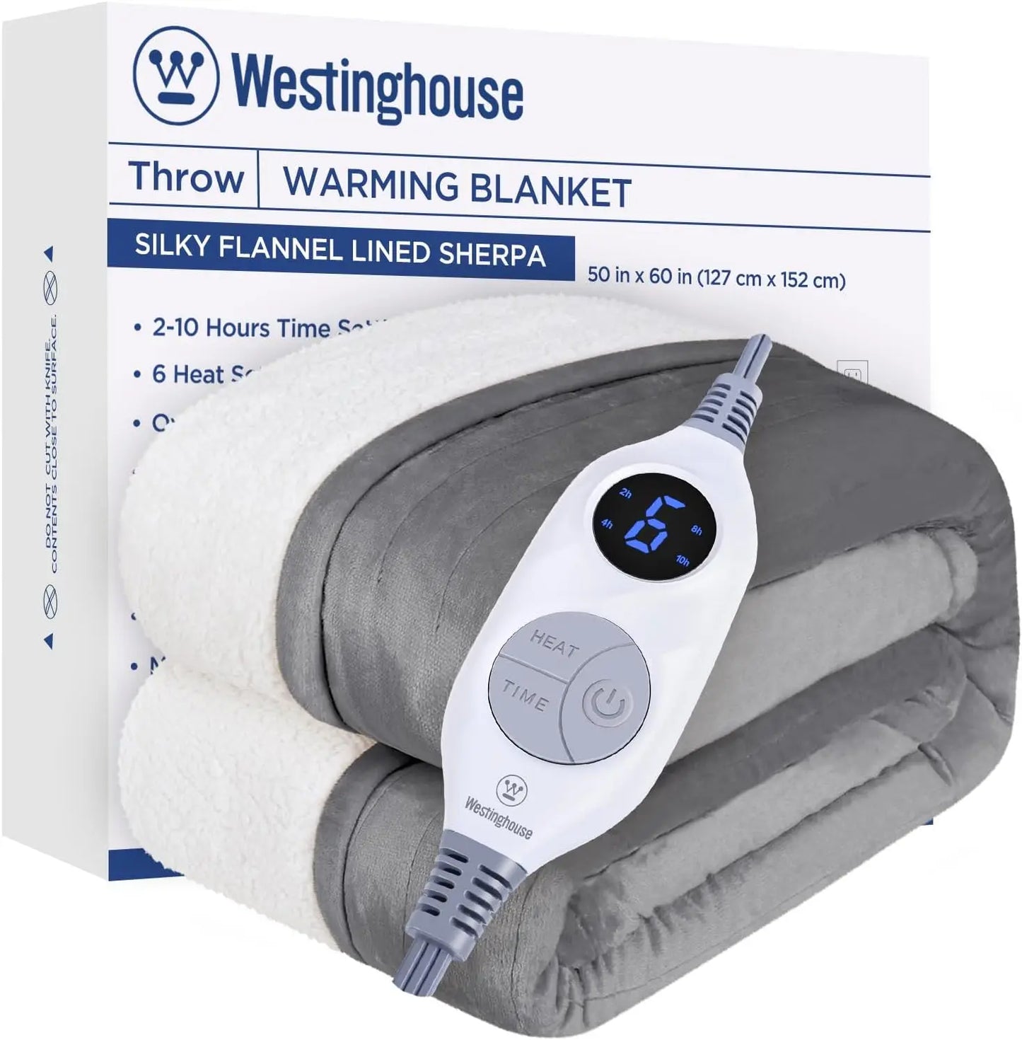 Heated Blanket Queen Electric Blanket with 10 Heating Levels,12 Hours Auto Off, Fast Heating Blanket