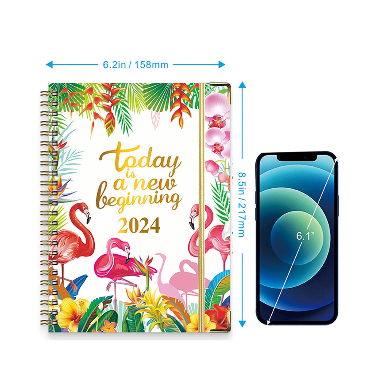 Notebook Notepad Coil Planning Book Work Exercise Clock in Schedule Book