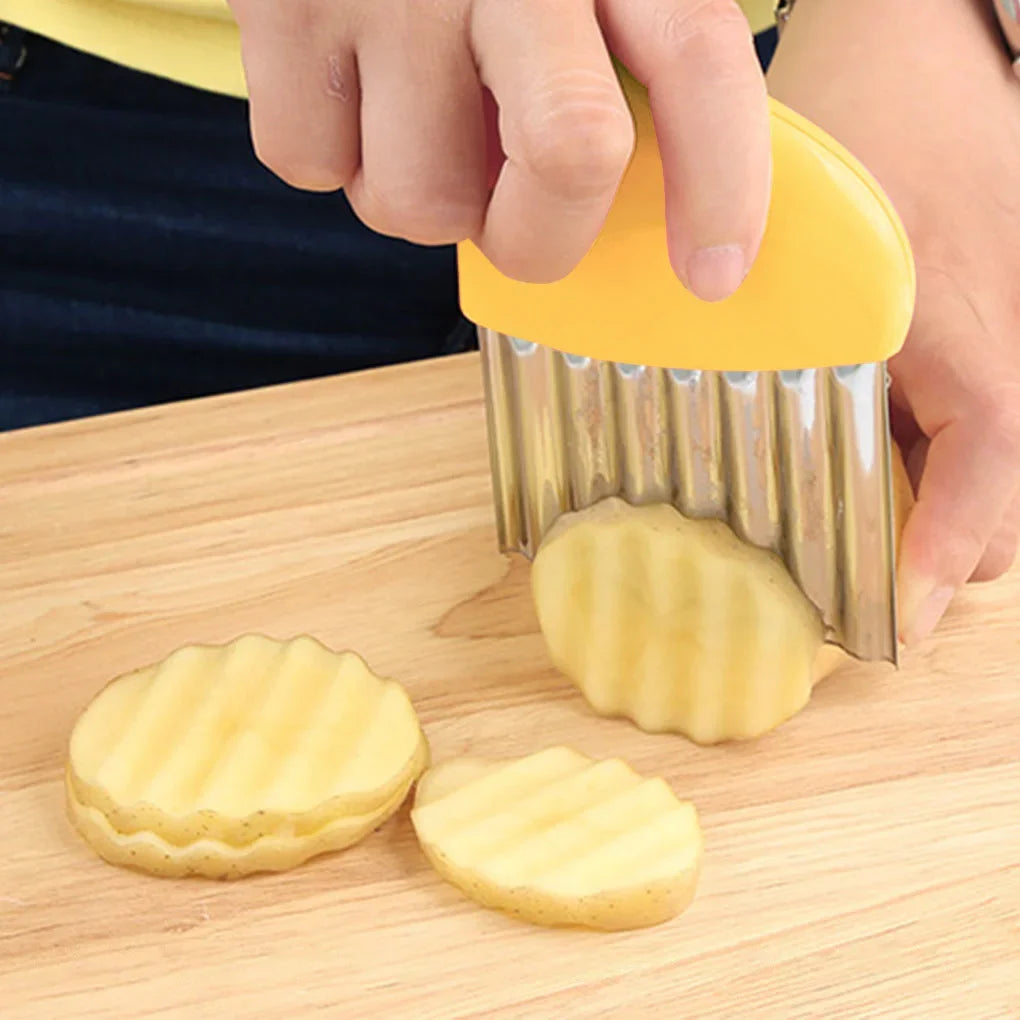 Corrugated Wavy Knife French Fries Potato Cutter Kitchen Tools