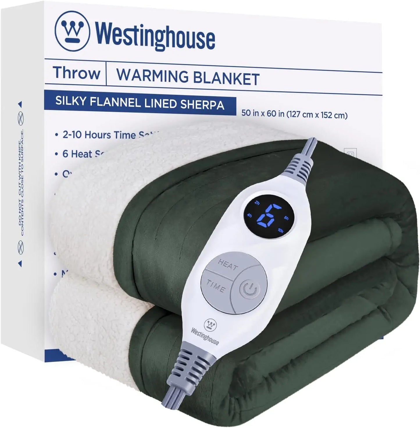 Heated Blanket Queen Electric Blanket with 10 Heating Levels,12 Hours Auto Off, Fast Heating Blanket