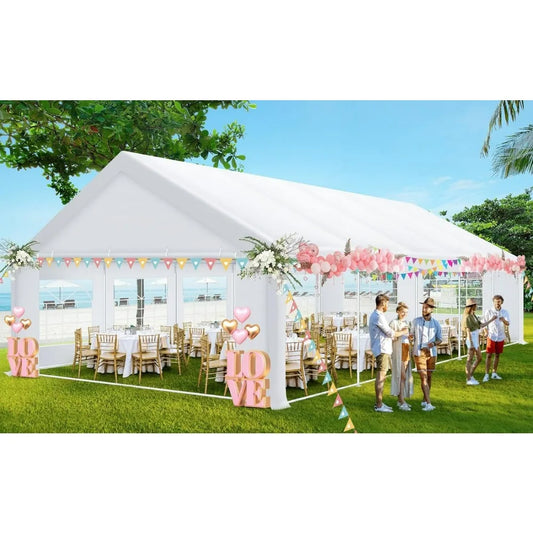 Party Tent Heavy Duty, Wedding Tent, Event Tents For Parties, 16x32ft  With 8 Removable Sidewalls, Tent with Built-in Sandbag