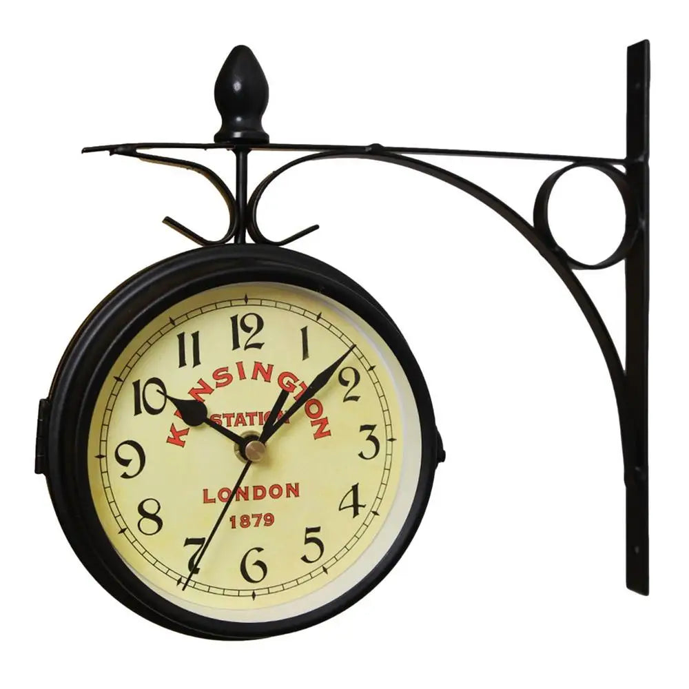 Unique Double-Sided Antique Mini Wall Hanging Clocks Living Room Bedroom Study Classic Wall Decor