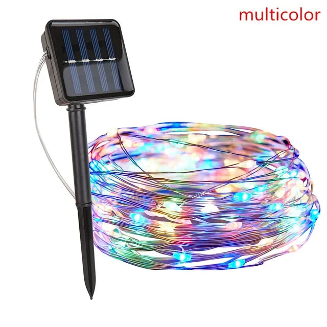 Fairy Lights LED Solar Lights Maple Leaf Waterproof Outdoor Garland Solar Lamp for Garden Decoration