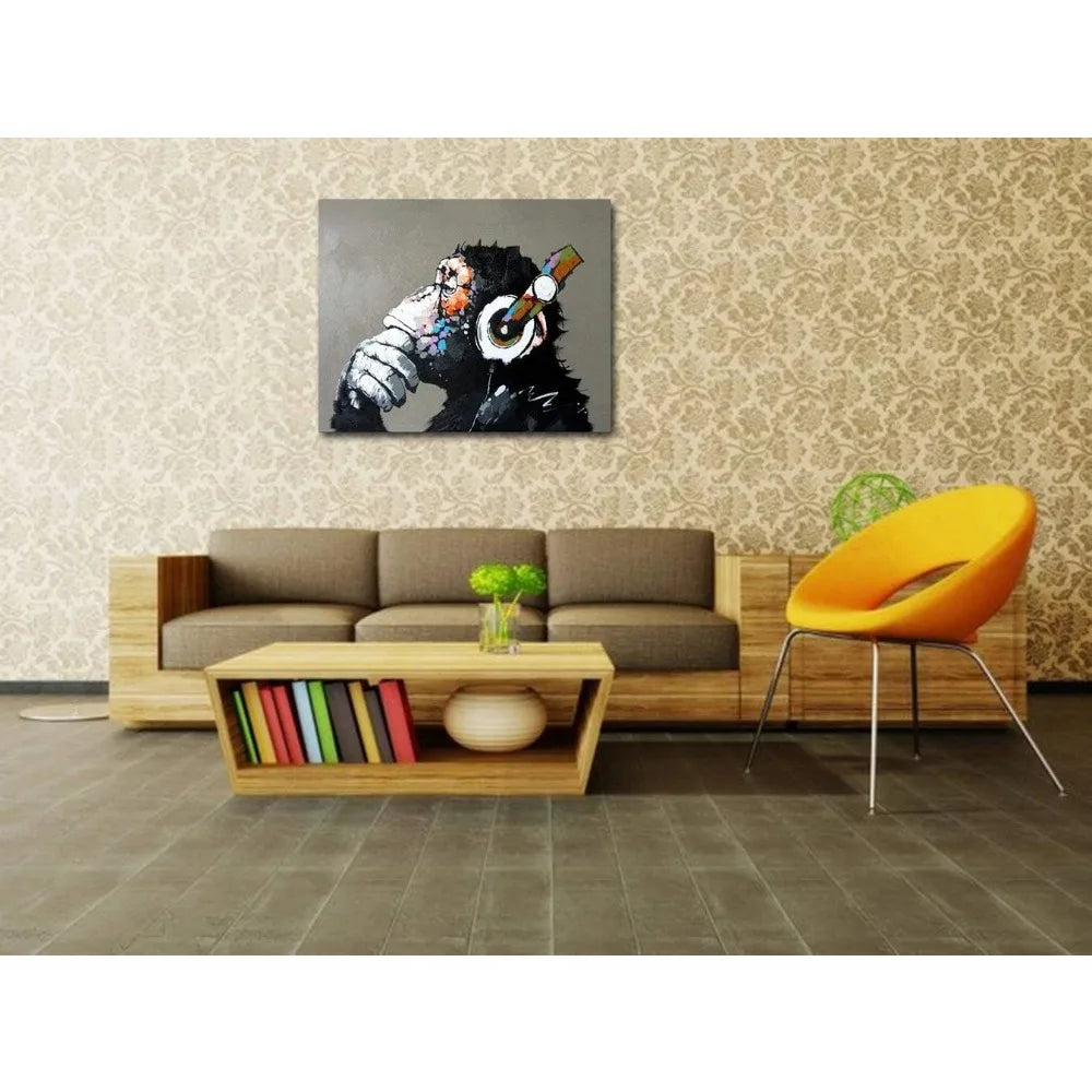 Oil  Hand Painted Huge Wall Art Stretching for Living Room Ready to Hang