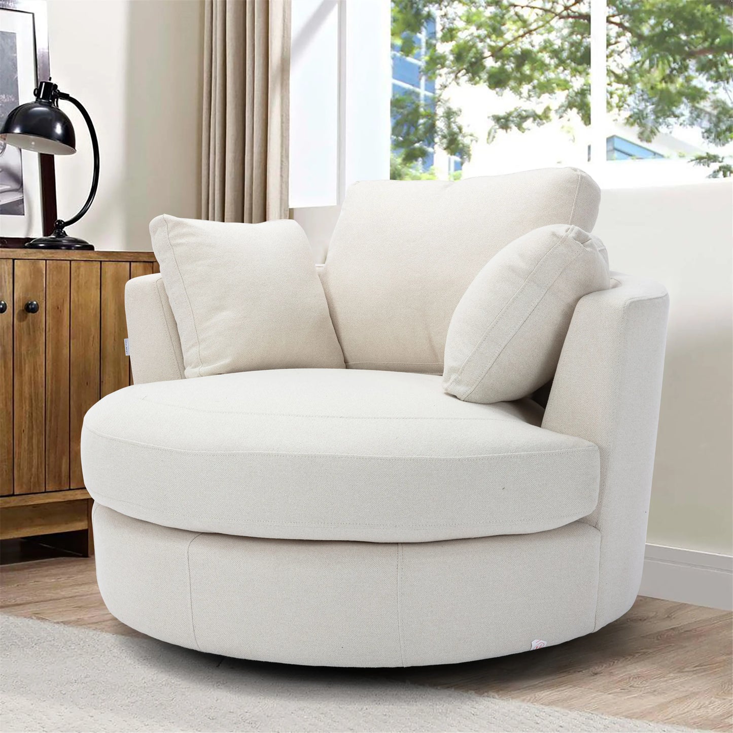 Swivel Accent Barrel Chair  for Living Room