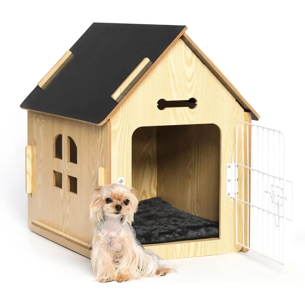 Dog House for Dogs Small Indoor Dog Cave with Vents and Raised Floor for Warmth