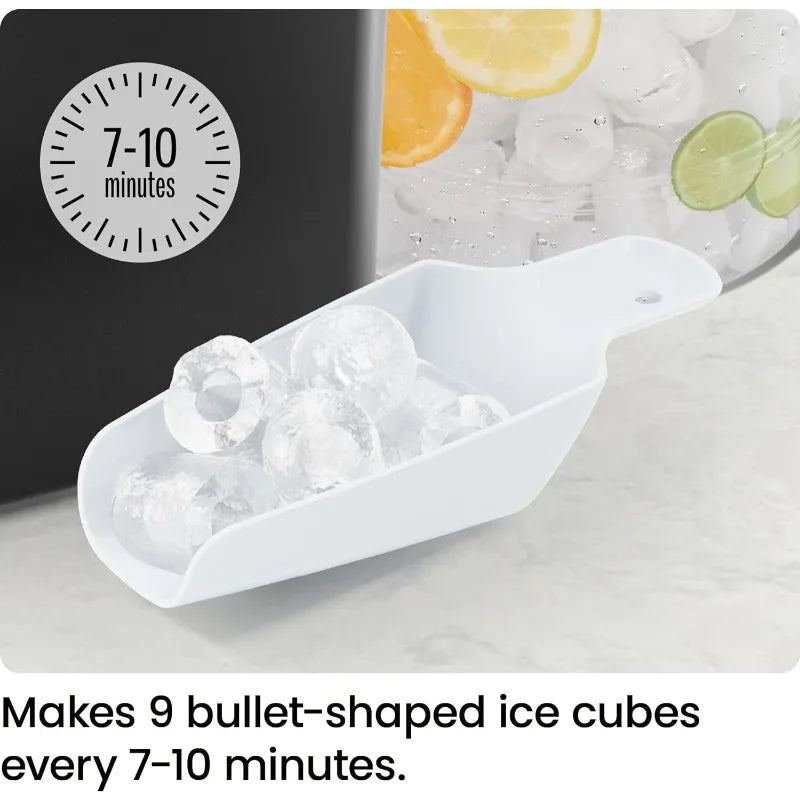 Countertop - Portable Ice Machine, Large and Small Ice Machine with Self Cleaning mode