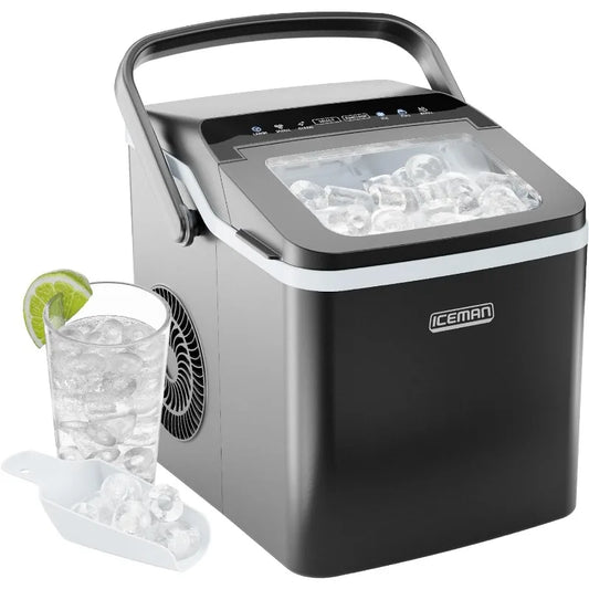 Countertop - Portable Ice Machine, Large and Small Ice Machine with Self Cleaning mode