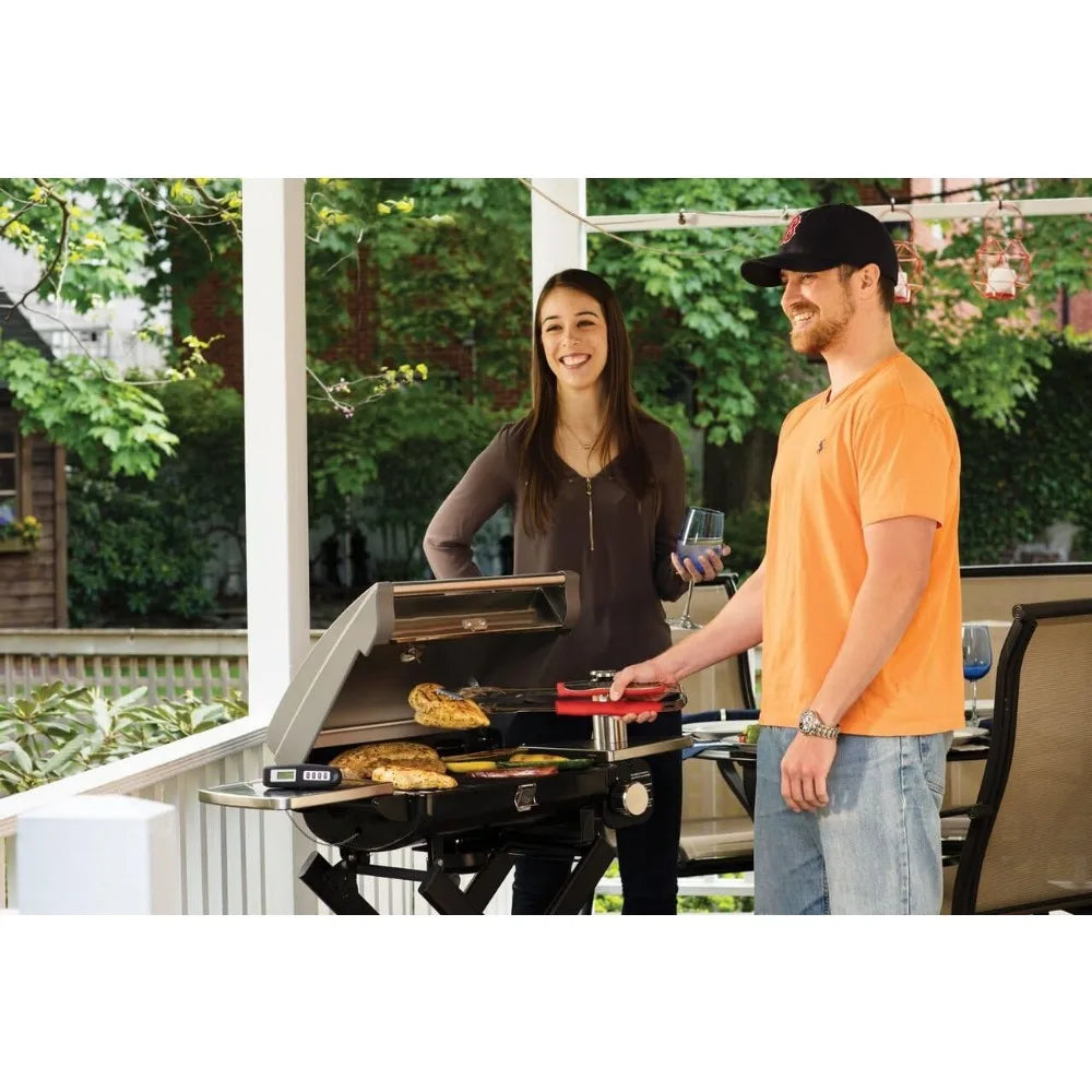 BBQ Grill Roll-Away Gas Grill Stainless Steel