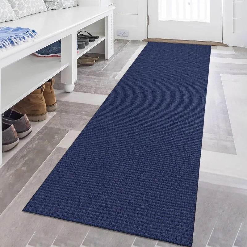 Washable Area Rugs Natural Rubber Backed Rugs Braided Cotton Floor Carpet