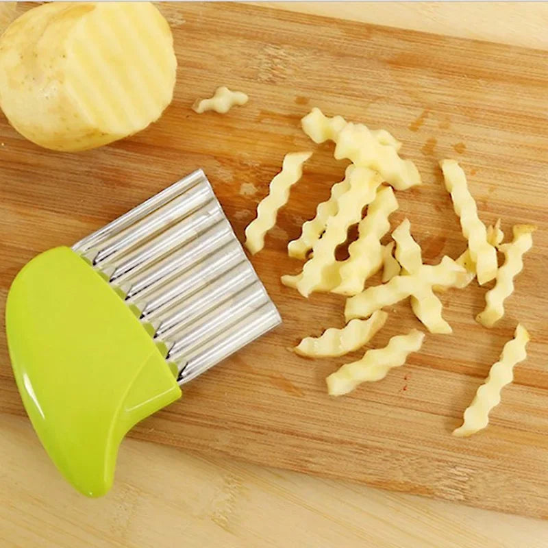 Corrugated Wavy Knife French Fries Potato Cutter Kitchen Tools