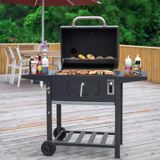 Barbecue Charcoal Grill Camping Cookware BBQ Electric Dining Bar with Adjustable Pan