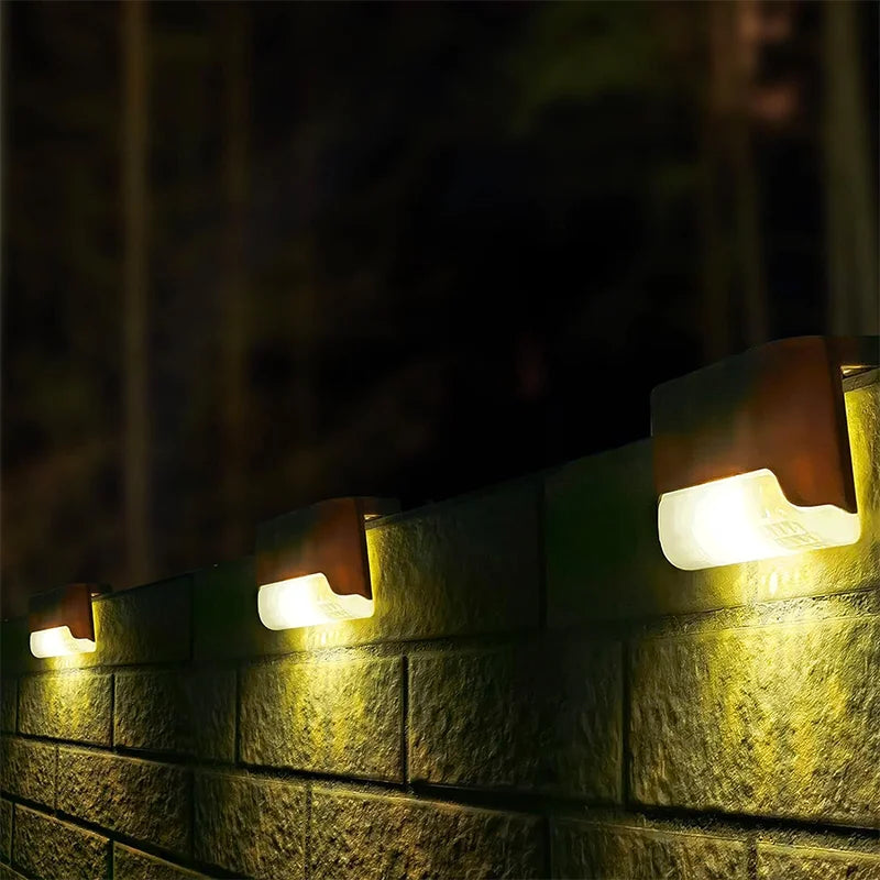 Solar LED Step Light Outdoor Lights IP65 Waterproof Patio Stairs Colorful landscape Lamps