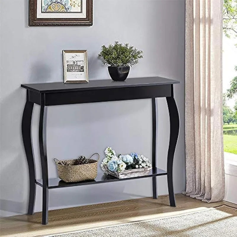 Black console table for living room