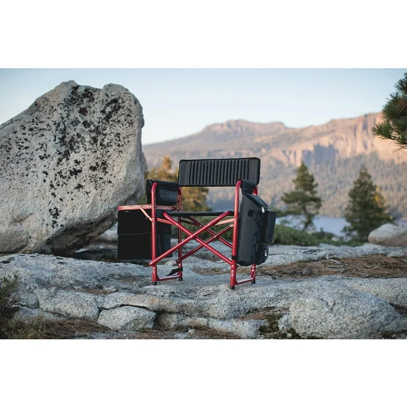 Camping Chair with Side Table and Soft Cooler