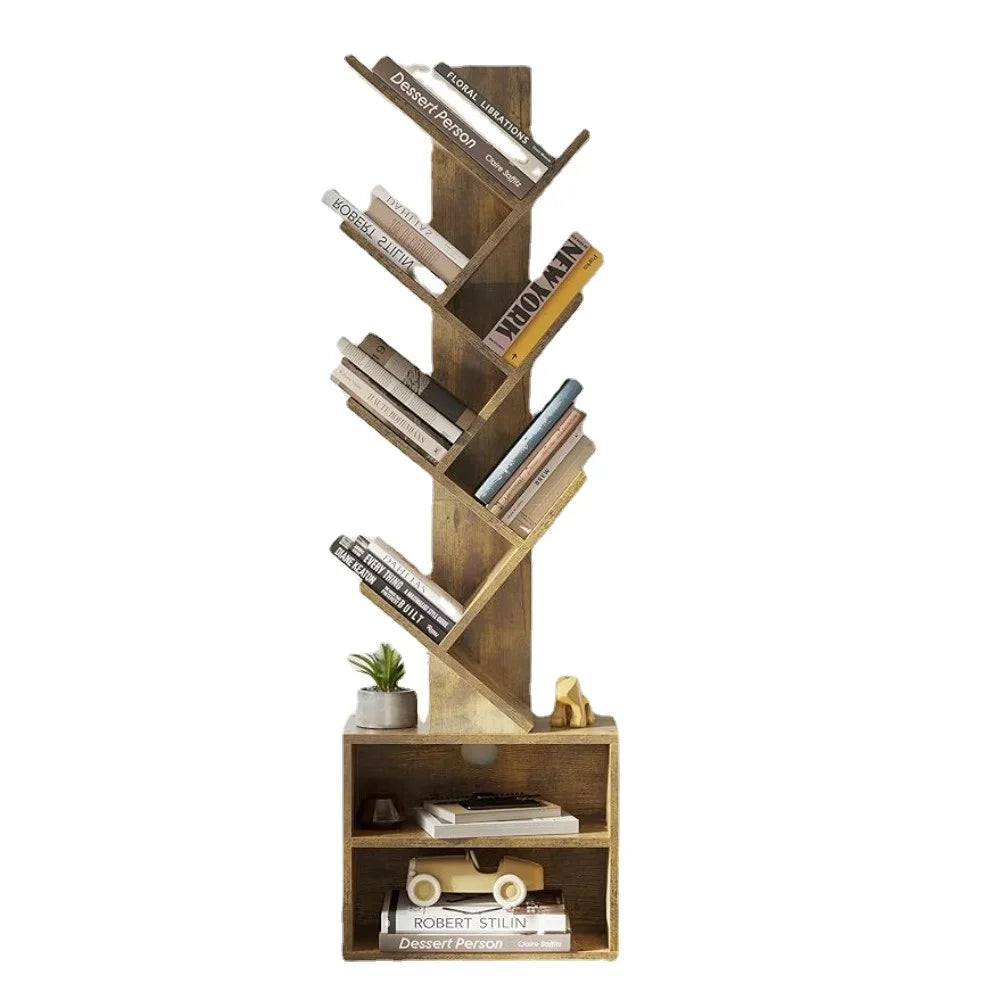 6 Tier Tree Small Floor Standing Bookshelf